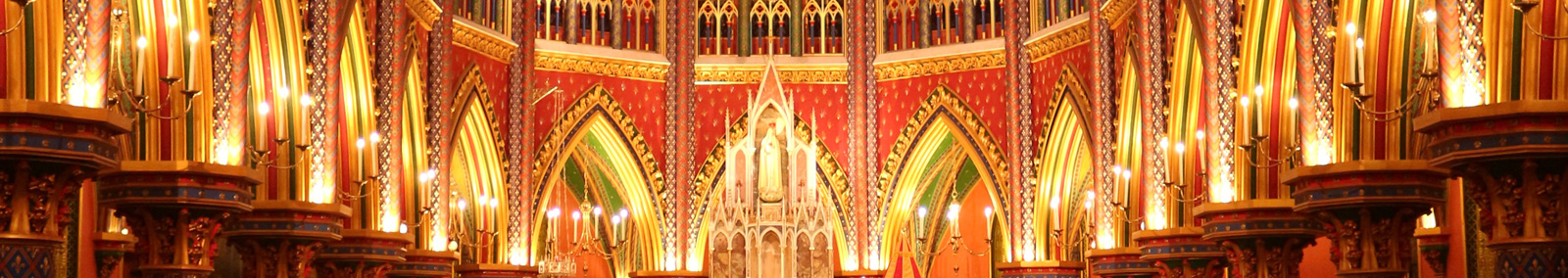 Beautifully lit up church interior